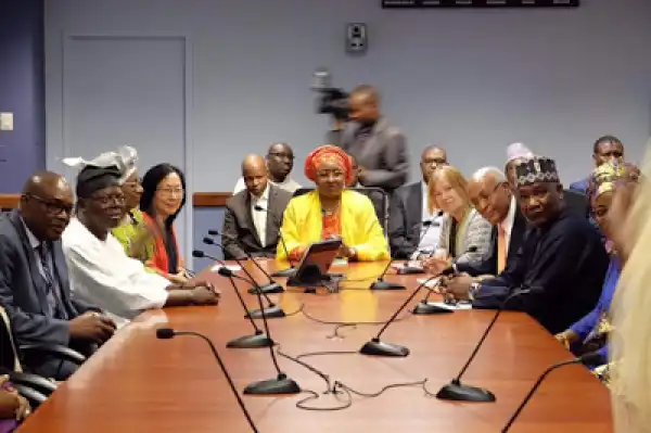 Photos: Aisha Buhari interviewed on Voice of America, Washington, D.C.